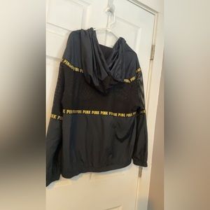 Black and gold, PINK brand mesh and dry fit jacket, size M